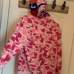 Pink Camo Full-Zip Hoodie